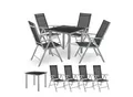 Produktbild: Juskys Aluminium Gartengarnitur Milano Gartenmöbel Set mit Tisch und 4 Stühlen Silber-Grau