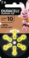 Produktbild: Duracell Duracell Batterie Zinc Air, 10, 1.4V Easy Tab, Retail Blister (6-Pack Batterie, (1,4 V)