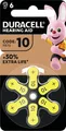 Produktbild: Duracell Hörgerätebatterie ZA 10 1.45V 6 St. 100 mAh Zink-Luft