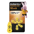 Produktbild: Hörgerätebatterien Typ 10 Duracell 6er Pack, 1,4V, langlebig, Zink-Luft