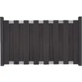 Produktbild: Groja Vorgartenzaun aus BPC 180 cm x 90 cm Anthrazit Querriegel EV1