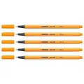 Produktbild: STABILO 5 Stück Kugelschreiber Point 88, feine Spitze, 0,4 mm, Orange