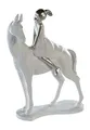 Produktbild: Casablanca Deko Figur - Girl on Horse 25 cm weiß Silber - Mädchen auf Pferd Skulptur - Höhe 25 cm