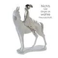 Produktbild: Skulptur Pferd Mädchen weiß Freundschaft Spruchanhänger Girl on Horse H 25cm