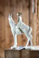 Produktbild: 79800 Skulptur Girl on Horse Poly weiß / Silber auf Basis Höhe 25cm