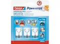 Produktbild: tesa® Powerstrips Klebehaken, selbstklebend, weiß, ablösbar & wiederverwendbar, Tragkraft bis 1,0 kg, 3 Stück
