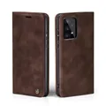 Produktbild: LBH Handyhülle für Samsung Galaxy A33 5G in Dunkelbraun mit Karten- und Geldfach Smartphone Hülle mit Standfunktion Flip Case Schutzhülle Magnetverschluss Vintage