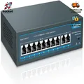 Produktbild: YuanLey 10 Port PoE Switch, 8 PoE Port 100Mbps, 2 Uplink Gigabit, 120W