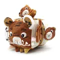 Produktbild: LES DÉGLINGOS - Aktivitätswürfel aus Stoff Speculos Der Tiger – Spielzeug mit Ton und Touchscreen für Babys – Entwicklungsspielzeug – Geschenk zur Geburt – 12 cm – Ocker
