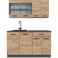 Produktbild: Vicco Singleküche, Honigeiche, Anthrazit, Holzwerkstoff, Küchenblock,Rechteckig, 140x81.6x46 cm, Küchen, Küchenzeilen & Küchenblöcke, Küchenzeilen ohne Geräte