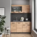 Produktbild: Vicco - Singleküche R-line, Goldkraft Eiche/anthrazit, 140 Cm Ohne Arbeitsplatte