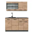 Produktbild: Vicco Singleküche R-Line, Goldkraft Eiche, 140 cm ohne Arbeitsplatte, zur flexiblen Erweiterung mit weiteren Modulen geeignet