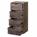 Produktbild: Holzschrank MCW-C62, Holzkiste, Shabby-Look, 4 Schubladen 70x32x26cm  braun