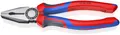 Produktbild: KNIPEX Kombizange mit Comfort-Griffen schwarz atramentiert 200 mm 03 02 200 SB