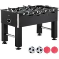 Produktbild: VEVOR Kickertisch, 140 cm Kickertisch in Standardgröße, Indoor-Kickertisch in Voller Größe für Zuhause, Familie und Spielzimmer, Fußball mit Kickertisch-Set, inklusive 4 Bällen und 4 Getränkehaltern
