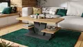 Produktbild: Design Couchtisch Viva Wohnzimmertisch mit Ablage, Eiche Artisan - Anthrazit matt