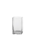 Produktbild: LEONARDO HOME Lucca, Vase aus transparentem Glas, handgefertigte, rechteckige Glasvase in modernem Stil, Unikat, Höhe: 20 cm, 014326, 1 Stück