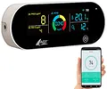 Produktbild: AGT Raumluftmessgerät: 5in1-Akku-Luftqualitätsmesser, HCHO, PM1/2,5, Temperatur u.v.m., App (Luftmessung, Partikelmesser, Gesundheit)
