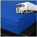 Produktbild: BETTWARENSHOP Spannbettlaken LKW Truck, Jersey, Gummizug: Rundumgummi, (1 Stück), für die Fernfahrer Schlafkabine blau 75 cm x 200 cm