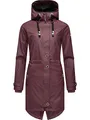 Produktbild: Navahoo Damen Übergangsjacke Regenmantel wasserdicht lang warm gefüttert mit Kapuze Rainy Flower Wine Gr. XS