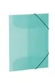 Produktbild: Sammelmappe A4 Türkis Transluzent, Eckspanner-Mappe aus Kunststoff mit Gummiz...