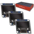 Produktbild: AZDelivery 3 x 0,96 Zoll OLED Display I2C SSD1306 Chip 128 x 64 Pixel I2C Bildschirm Anzeigemodul mit weißen Zeichen kompatibel mit Arduino und Raspberry Pi inklusive E-Book!