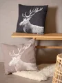 Produktbild: DAVID FUSSENEGGER Kissenhülle Silvretta 'Hirsch' 50 x 50 cm