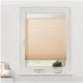 Produktbild: LICHTBLICK ORIGINAL Plissee Plissee Klemmfix, ohne Bohren, verspannt, blickdicht, ohne Bohren, verspannt, Klemmfix, lichtdurchlässig, blickdicht beige 60 cm x 130 cm