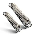 Produktbild: BEZOX 2 Stück Nagelknipser Set für Fingernagel & Zehennagel - Nail Clipper Fingernagel Knipser (Dermatologen entwickelt) Für jeden Nageltyp geeignet