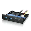 Produktbild: GRAUGEAR Multi Frontblende mit USB 3.2 Gen2 HUB USB C 3,5“ Standard Schacht PC