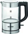 Produktbild: Wasserkocher Glas Mini 0,5l BPA-frei Edelstahl Schwarz Kalkfilter 1100W