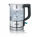 Produktbild: Glas Wasserkocher 0,5l 1000w Kabellos Edelstahl Schwarz/silber