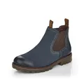 Produktbild: Remonte Damen Chelsea Boots D8472, Frauen Stiefeletten,lose Einlage,Booties,halbstiefel,Kurzstiefel,blau Kombi,37 EU / 4 UK