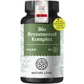 Produktbild: NATURE LOVE® Bio Brennnessel Komplex - 800mg - mit Löwenzahn und Birkenblatt - 60 Kapseln - pflanzliche Alternative zu Entwässerungstabletten - Brennesselkapseln ohne unnötige Zusätze - Vegan