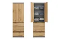 Produktbild: Home Collective Kleiderschrank Garderobenschrank Mehrzweckschrank Schrank platzsparend & vielseitig (50x40x180,5 cm (BxTxH), ideal für Schlafzimmer Flur & Arbeitszimmer) mit 2 Türig 3 Einlegeböden & 3 Schubladen in anthrazit-eiche