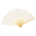 Produktbild: VON LILIENFELD Fächer Carmen Faltfächer Spitze Bambusstäbe Handfächer Hochzeitsfächer Deko Elfenbein Ivory
