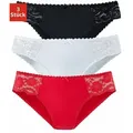 Produktbild: petite fleur Jazz-Pants Slips (3er-Pack) aus elastischer Baumwoll-Qualität bunt|rot|schwarz 40/42