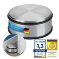 Produktbild: Designer Türstopper aus Edelstahl Gummi Türpuffer Türhalter Stopper 1,2kg Sil...