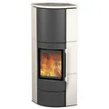 Produktbild: Fireplace Adelaide Eckkaminofen 6 kW Stahl Schwarz Keramik Mattweiß R5694