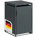 Produktbild: STEELSØN Thoria Mülltonnenbox 1er bis 240L – Mülltonnenverkleidung aus Stahl in Anthrazit – hochwertiger Müllcontainer für 1 Tonne – Müllbox wetterfest – UV-beständige Gerätebox/Mülltonnen Box