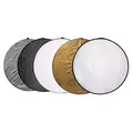 Produktbild: StudioKing 5-in-1 Reflektor mit Tasche Ø 80cm - Faltreflektor -