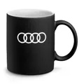 Produktbild: Original Audi Tasse Kaffeetasse Porzellantasse Cafe Becher, schwarz