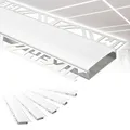 Produktbild: HEXIM LED Trockenbauprofil Alu Unterputzprofil LED Profil (10 Meter / 5 Profile) inkl. Abdeckung opal Trockenbauleiste Einbauprofil Schiene Decke Wand (ALED-5, Leuchtbreite 50mm)