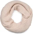 Produktbild: styleBREAKER Unisex Strick Loop Schal Einfarbig mit Wellenmuster, warmer Winter Strickschal, Schlauchschal 01018169, Farbe:Beige