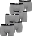 Produktbild: Levi's Herren Boxershorts 6er Pack - Solid Basic Boxer Brief - 905001001 (Grau, XL)