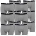 Produktbild: 12er Pack Herren Levis Solid Basic Boxer Brief Boxershorts Unterwäsche Pants, Farbe:758 - Middle Grey mélange, Bekleidungsgröße:XL