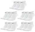 Produktbild: 15 Paar Nike Sneakersocken Sneaker Füßlinge Socken no show SX2554 socks schwarz weiss grau, Größe:S, Farbe:Weiss