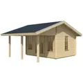 Produktbild: Skan Holz Freizeithaus Luzern 380 cm x 300 cm mit 2. Schalung Natur