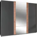 Produktbild: Schwebetürenschrank Bern Kleiderschrank Ausführung wählbar,Graphit / Eiche Artisan,313x64x236cm