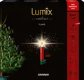 Produktbild: LUMIX SuperLight Flame Mini Metallic Rot Basis 12 LED Kabellose Christbaumkerzen